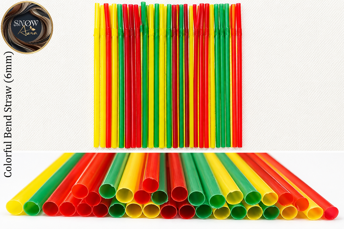 colourful bend straw (6mm)